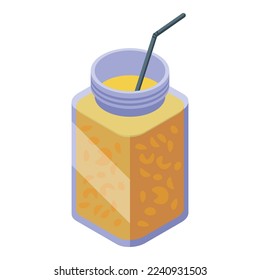Fruit juice icon isometric vector. Meal dinner. Food cuisine