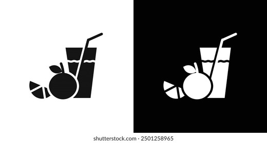 Fruit juice icon Symbol mark in filled style
