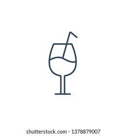 Fruit juice line icon for web and mobile