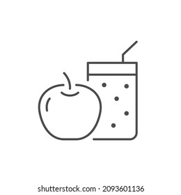Fruit juice line outline icon