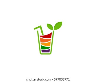 Fruit Juice Logo Design Element