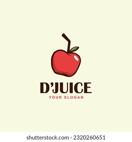 fruit juice logo design vector