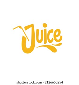 Logo del jugo de fruta. ilustración vectorial de diseño fresco de jugo.