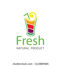 Fruit juice logo. Fresh drink logo