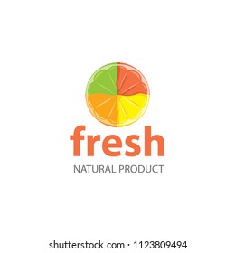 Fruit juice logo. Fresh drink logo