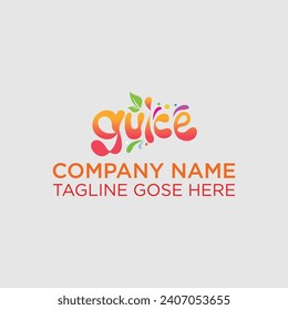 Fruit juice logo. Fresh drink logo, Juice hand written lettering, juice logo, label or badge for groceries, fruit stores, packaging and advertising. Splash with drops badge Logotype design. Vector .