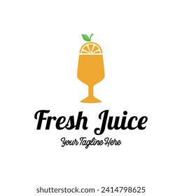 Fruit juice logo. Fresh drink logo.