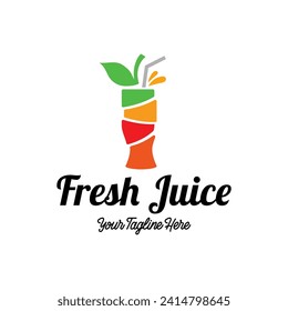 Fruit juice logo. Fresh drink logo.