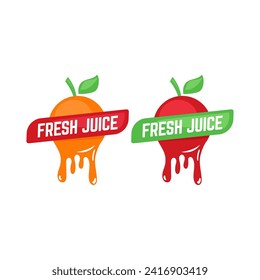 Fruit juice logo. Fresh drink logo.