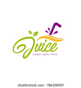 Fruit juice logo. Fresh drink logo