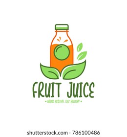Fruit juice logo. Fresh drink logo