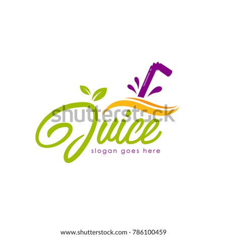 Fruit juice logo. Fresh drink logo