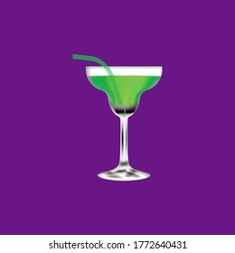 fruit juice in a martini glass design vector