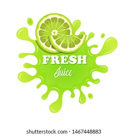 Fruit juice splashes vector design illustration isolated on white background