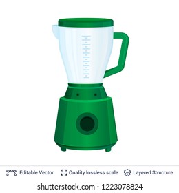 Fruit Juice Squeezer or Blender Kitchen Appliance. Vector flat material design isolated on white.