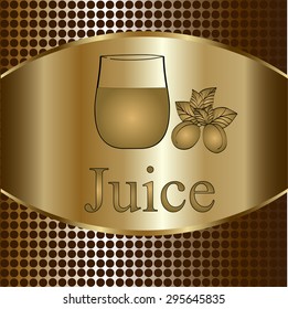 Fruit juice symbol -  illustration label concept menu. Vector background