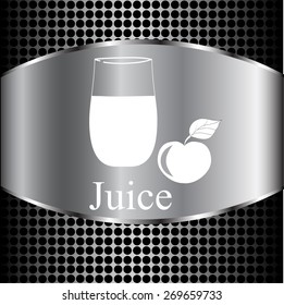 Fruit juice symbols -  illustration label concept menu. Vector background