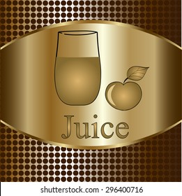 Fruit juice symbols -  illustration label concept menu. Vector background