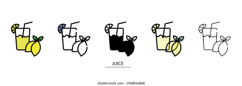 fruit juice vector type icon