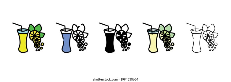 fruit juice vector type icon