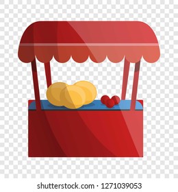 Fruit kiosk icon. Cartoon of fruit kiosk vector icon for web design for web design