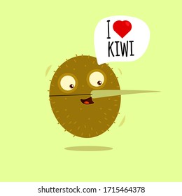 Fruit kiwi fun showing your personality