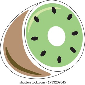 fruit kiwi green with seeds
