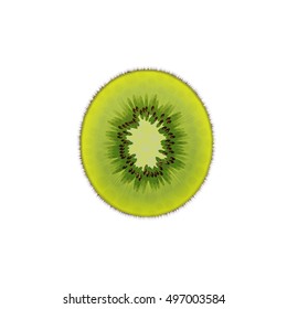 Fruit kiwi, vector illustration on white background