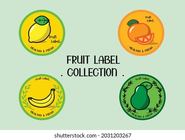 Fruit label illustrations for label Product