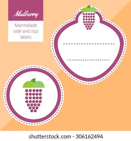 Fruit, Label, Mulberry label graphic