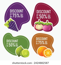 Fruit label sale design for promotions