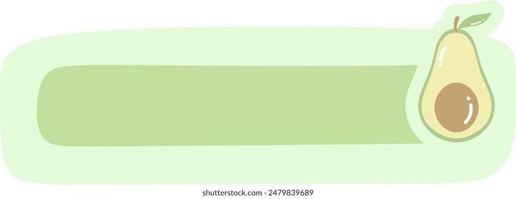 Cuadro de texto de etiqueta de fruta lindo nombre etiqueta fondo