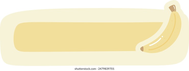 Cuadro de texto de etiqueta de fruta lindo nombre etiqueta fondo