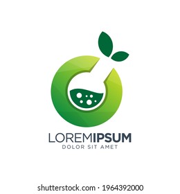 Fruit Laboratory Gradient Logo Design