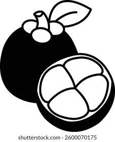 A fruit with a leaf on top