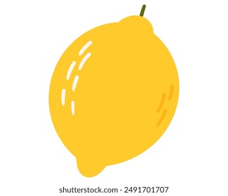 Frucht Zitrone in Cartoon Hand gezeichnet einfachen Stil. Editierbare Variablenfarbe