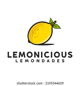 línea fresca de limón fruta arte diseño de logotipo colorido símbolo vectorial ilustración icono