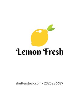Fruit lemon fresh  logo design template