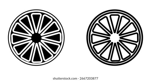 Fruit lemon icon on white backround
