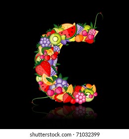 Fruit letter for your design. See others in my gallery