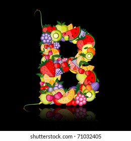 Fruit letter for your design. See others in my gallery