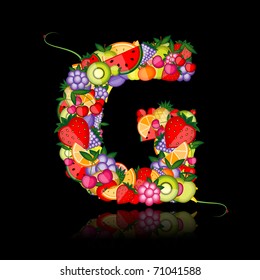 Fruit letter for your design. See others in my gallery