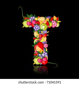 Fruit letter for your design. See others in my gallery