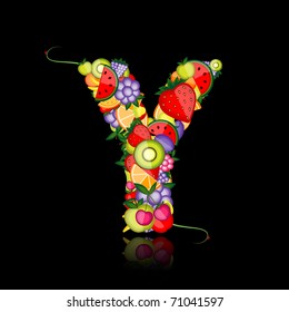 Fruit letter for your design. See others in my gallery