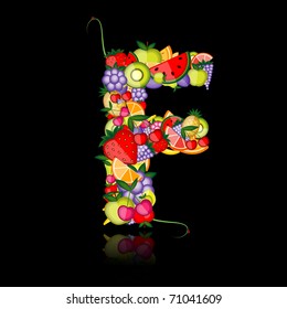 Fruit letter for your design. See others in my gallery