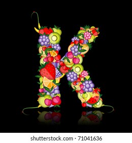 Fruit letter for your design. See others in my gallery