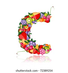 Fruit letter for your design. See others in my gallery