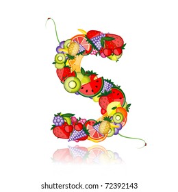 Fruit letter for your design. See others in my gallery