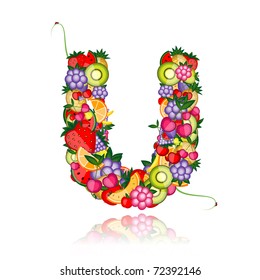 Fruit letter for your design. See others in my gallery