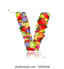 Fruit letter for your design. See others in my gallery